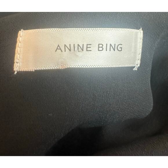 Anine Bing Black Pintucked Sleeveless Tank Blouse sz S EUC - Picture 8 of 10